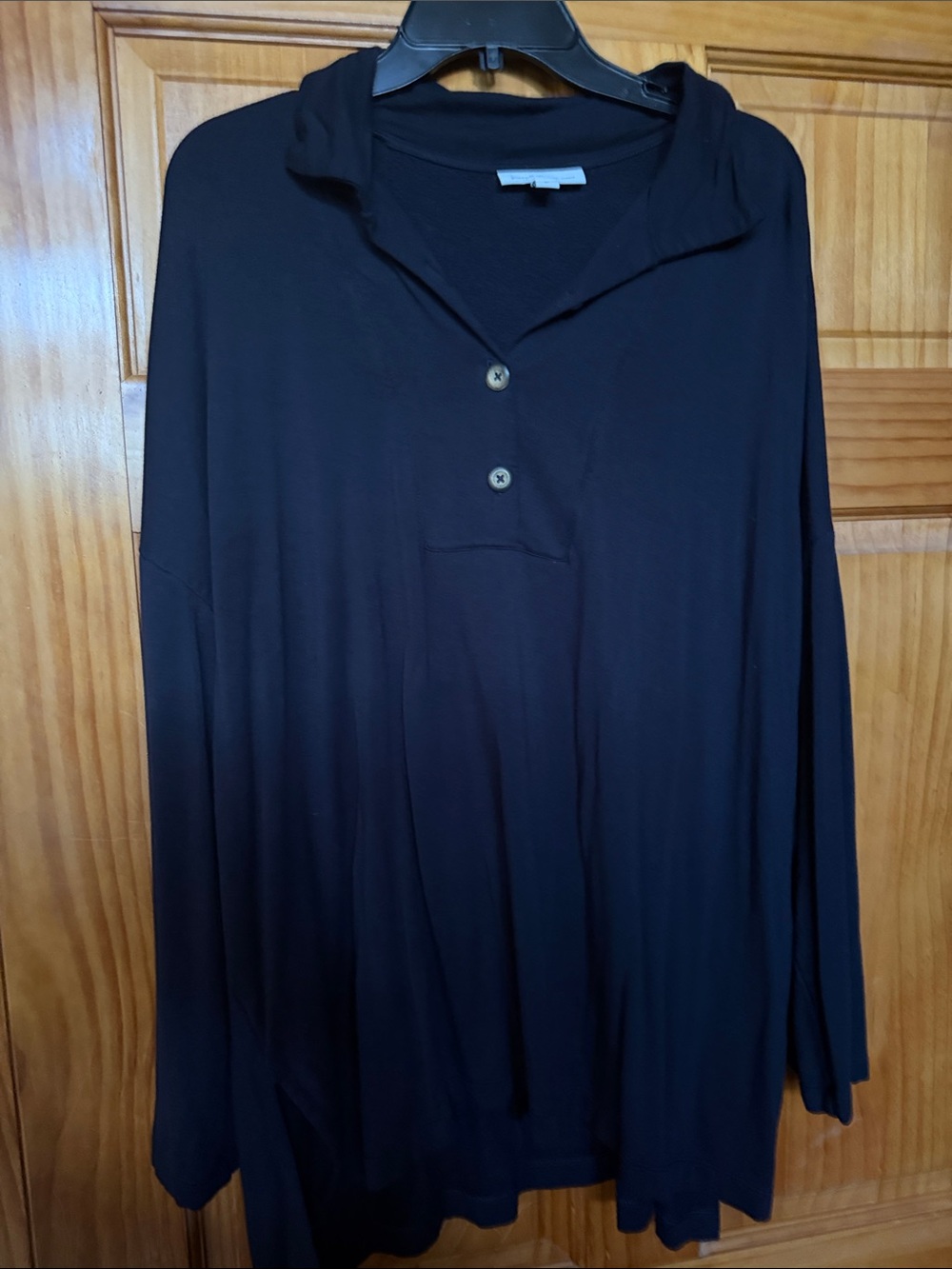 J. Jill Black Long-Sleeve Button Shirt